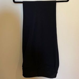 Black curvy fit slacks with two tab hidden closure